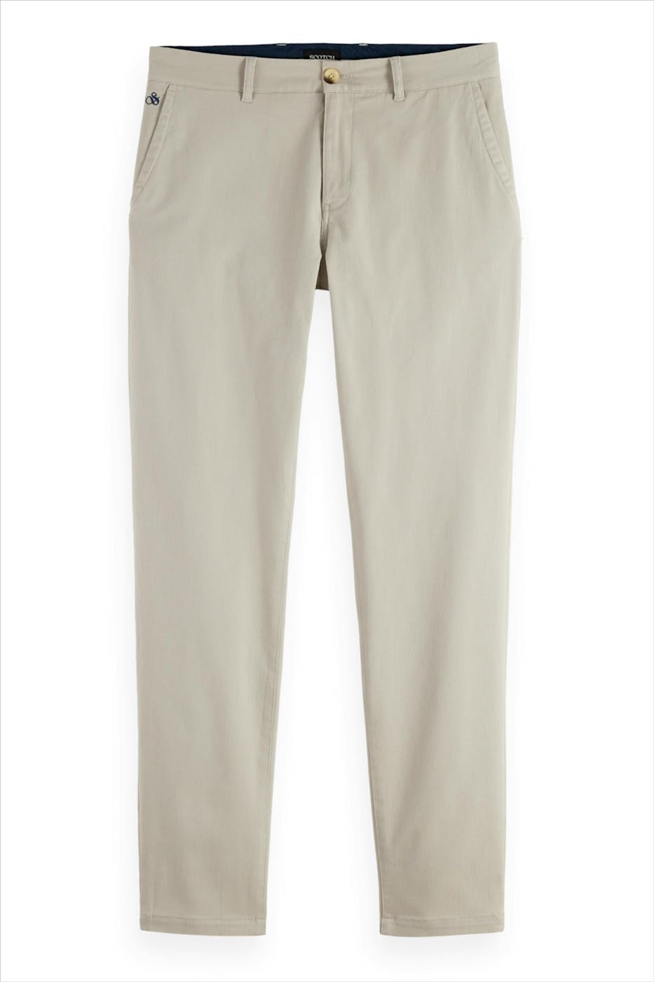 Scotch & Soda - Ecrugrijze Stuart slim chino