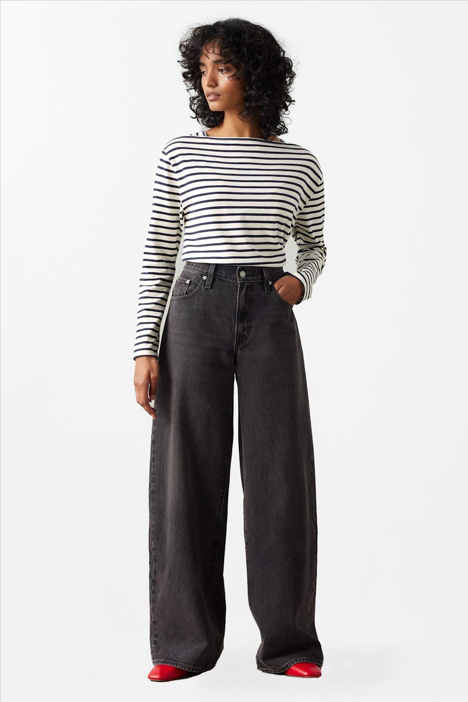 Levi's - Donkergrijze XL Straight jeans