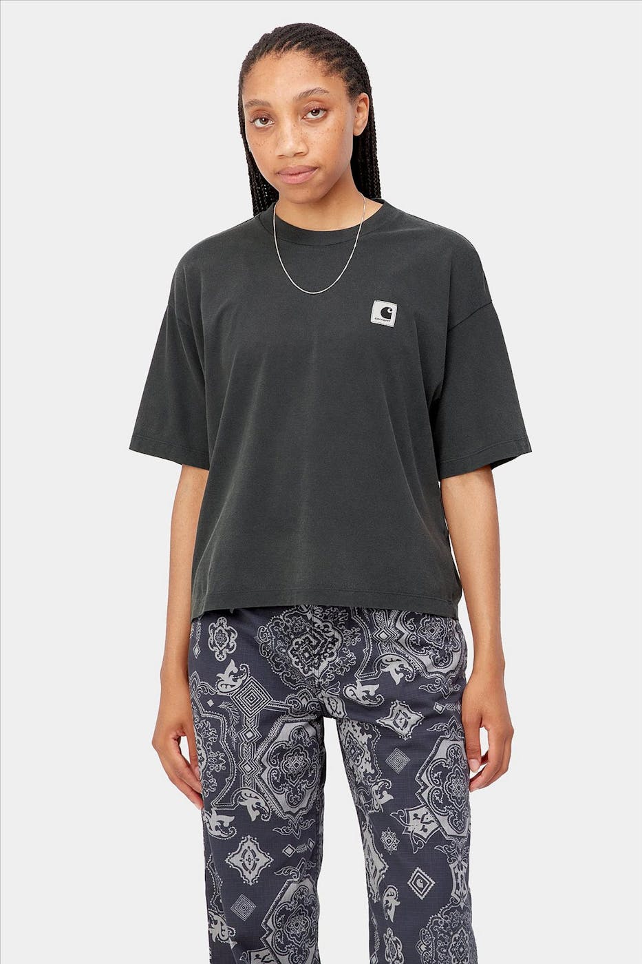 Carhartt WIP - Donkergrijze Nelson T-shirt