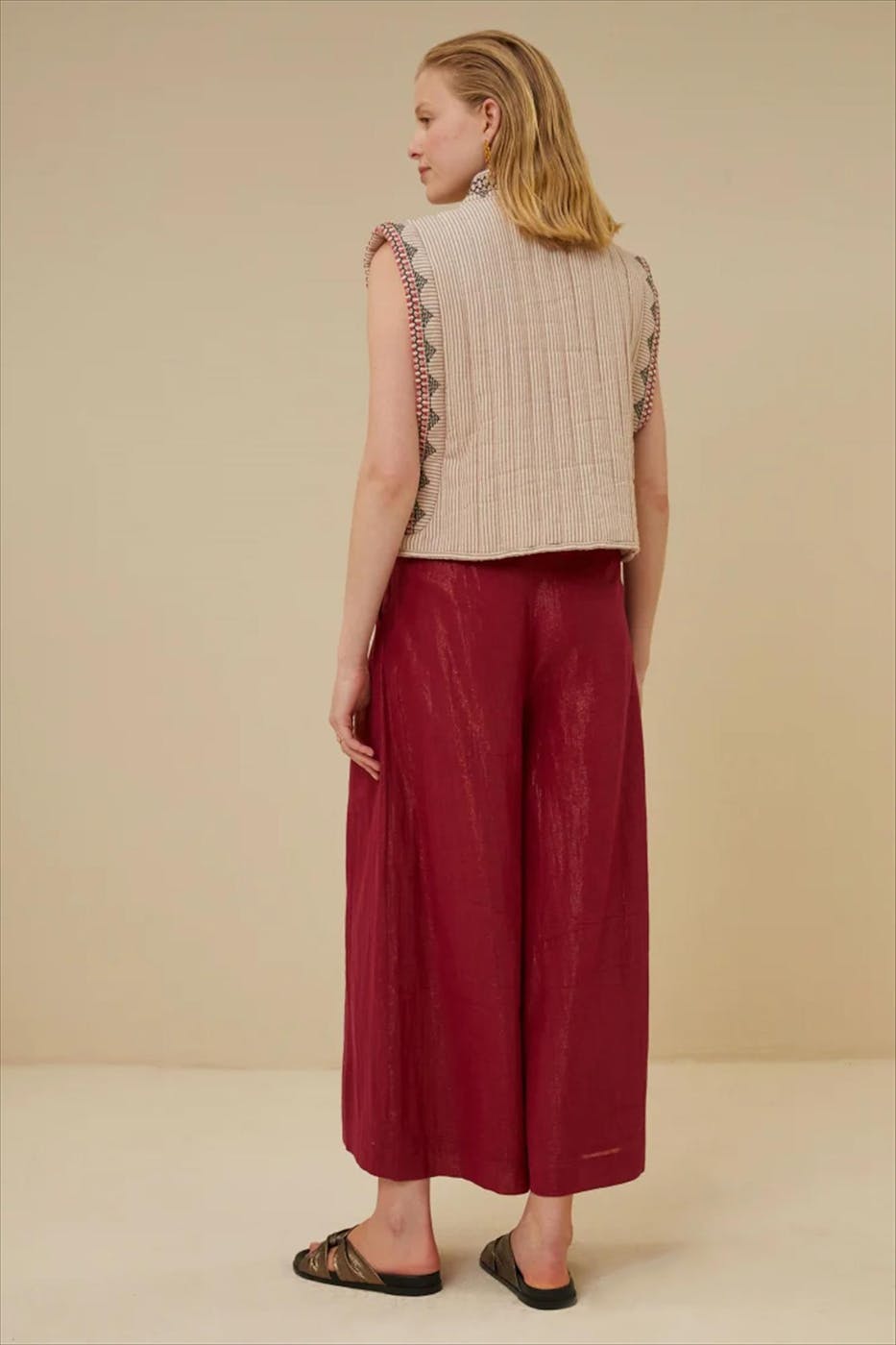 BY BAR - Ecru-Bruine Isla Slub jas