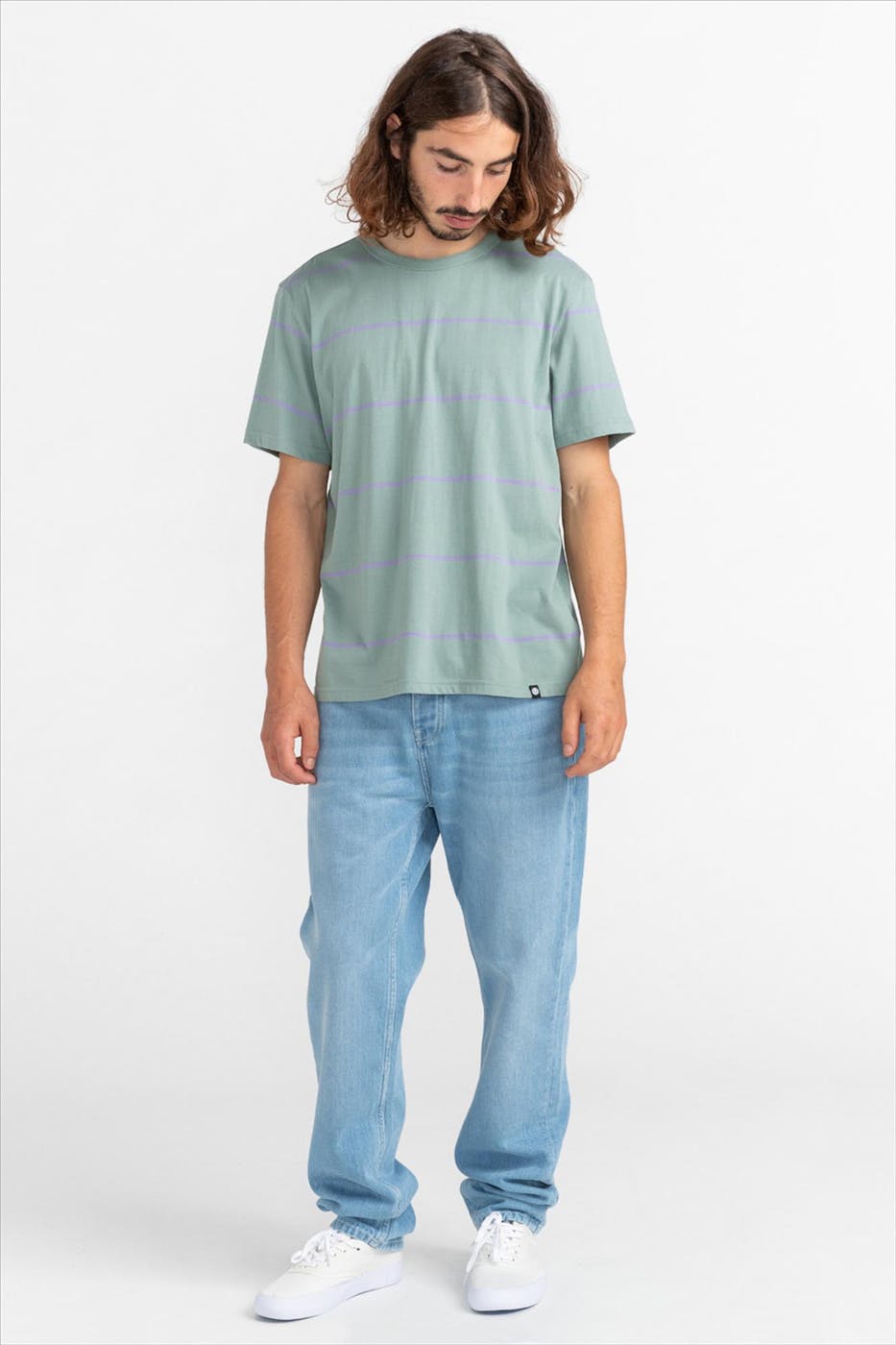 Element - Groen-paarse Olney Stripe T-shirt