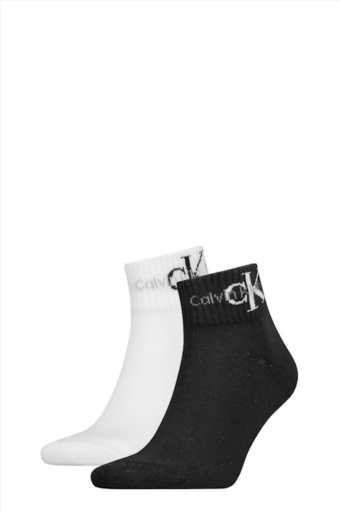 Calvin Klein - Zwart-Witte  2-pack sokken