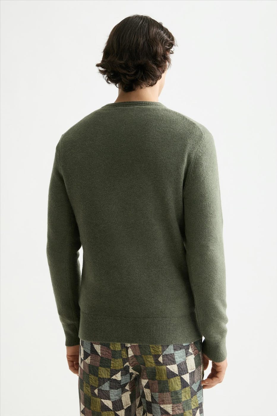 Scotch & Soda - Donkergroene Regular Soft trui