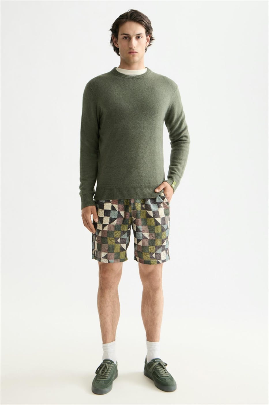 Scotch & Soda - Donkergroene Regular Soft trui