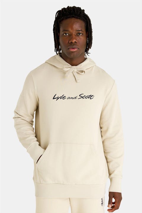 Lyle & Scott - Beige Script Logo hoodie