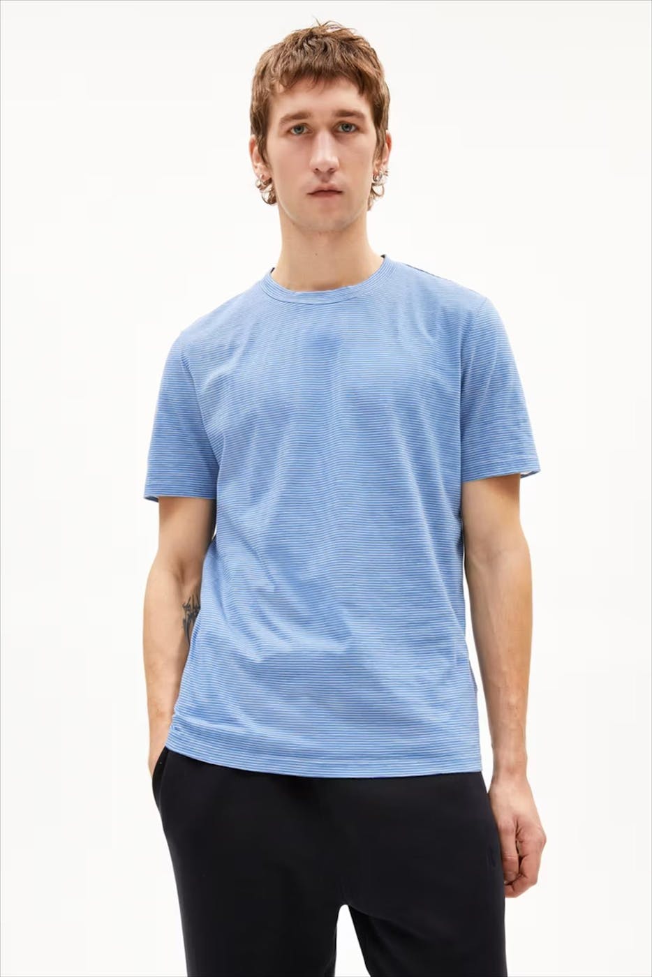 Armed Angels - Blauwe Jaames Structure New T-shirt