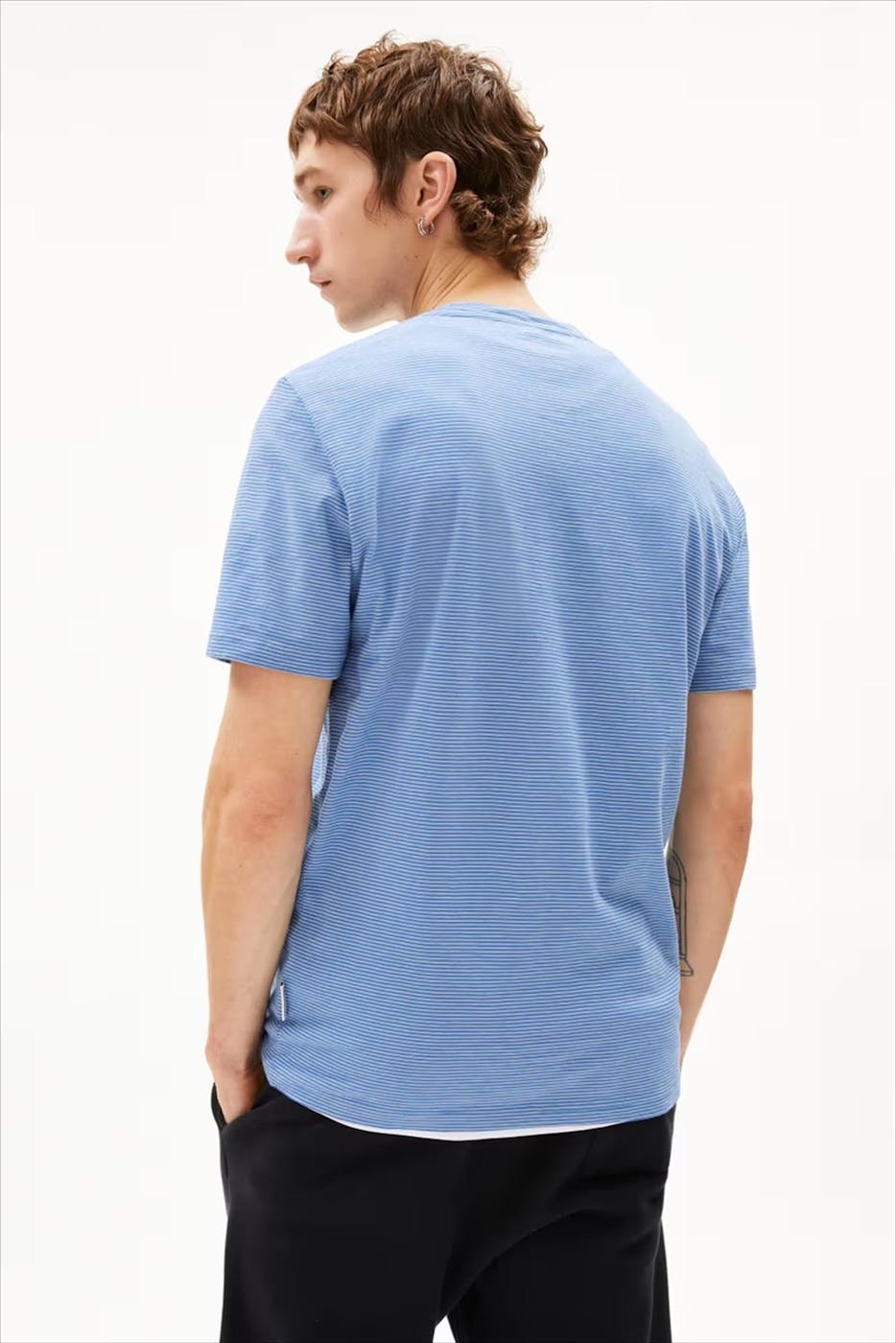 Armed Angels - Blauwe Jaames Structure New T-shirt