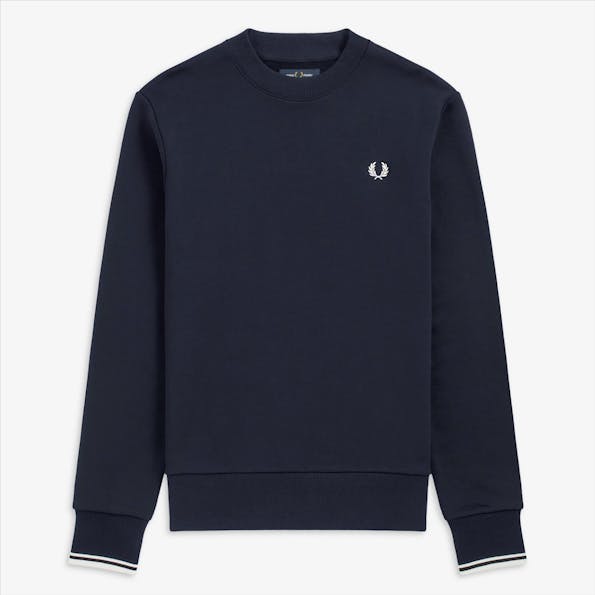 Fred Perry - Donkerblauwe Crew Neck Sweater