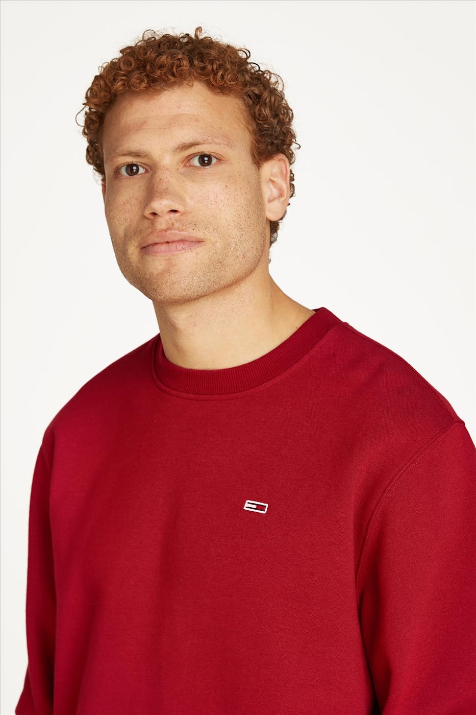 Tommy Jeans - Rode Regular Flag sweater