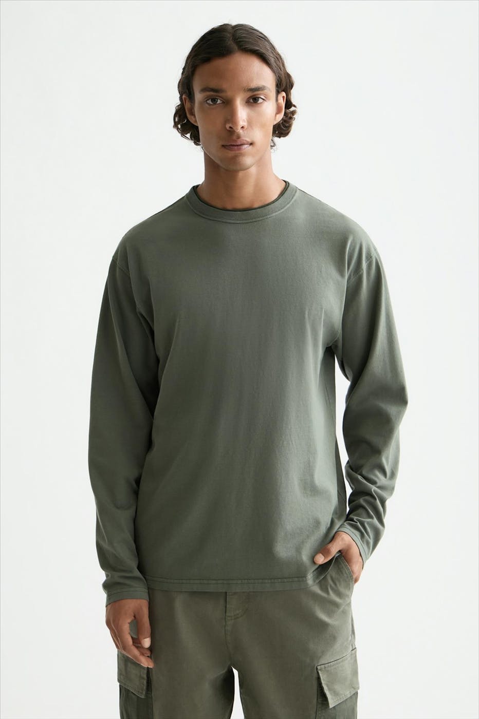 Scotch & Soda - Donkergroene Regular longsleeve