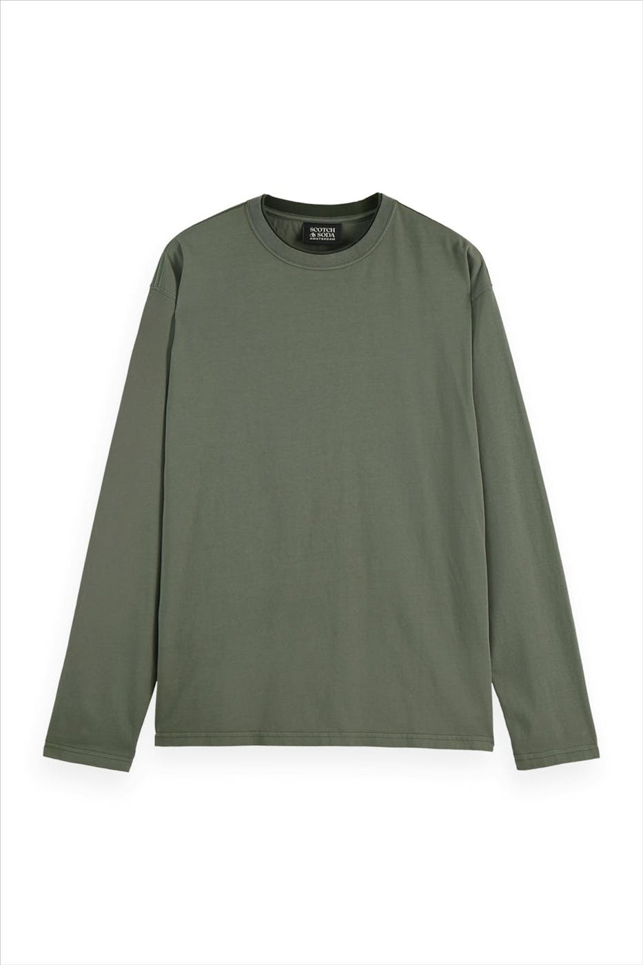 Scotch & Soda - Donkergroene Regular longsleeve