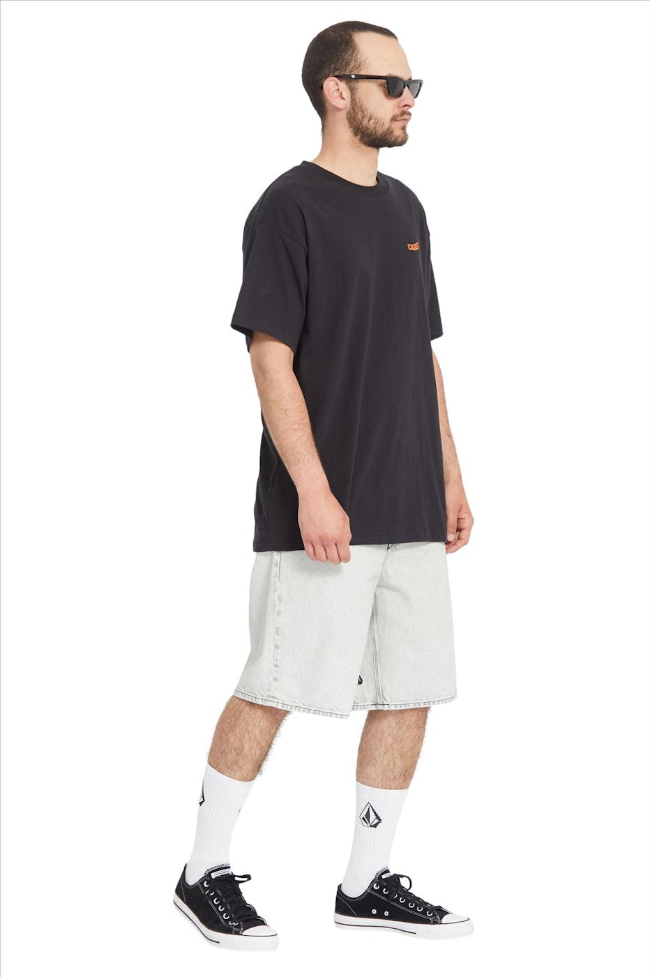 Volcom - Lichtgrijze Billow denim short