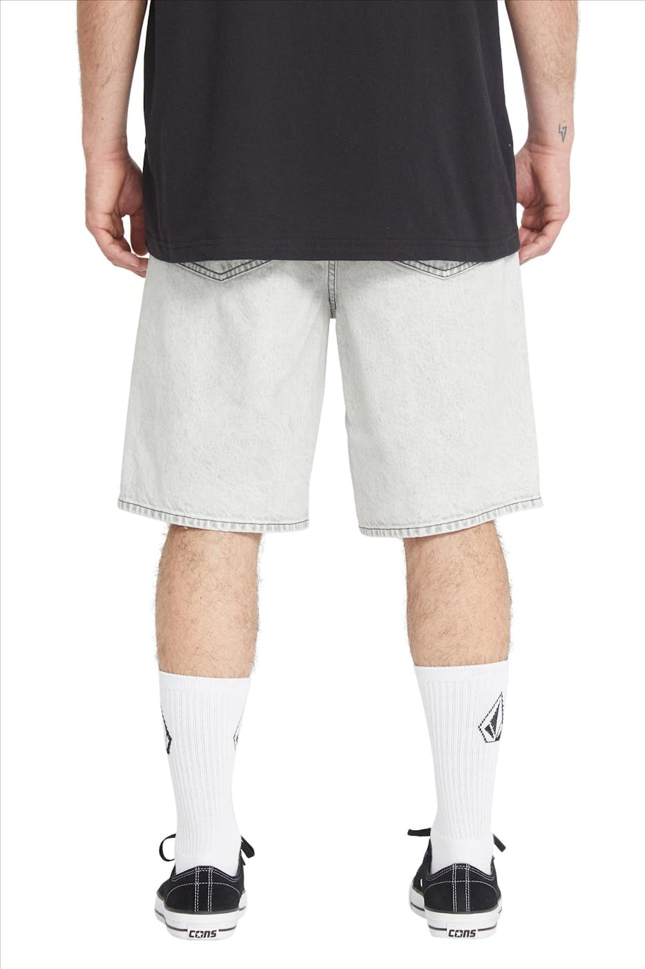 Volcom - Lichtgrijze Billow denim short