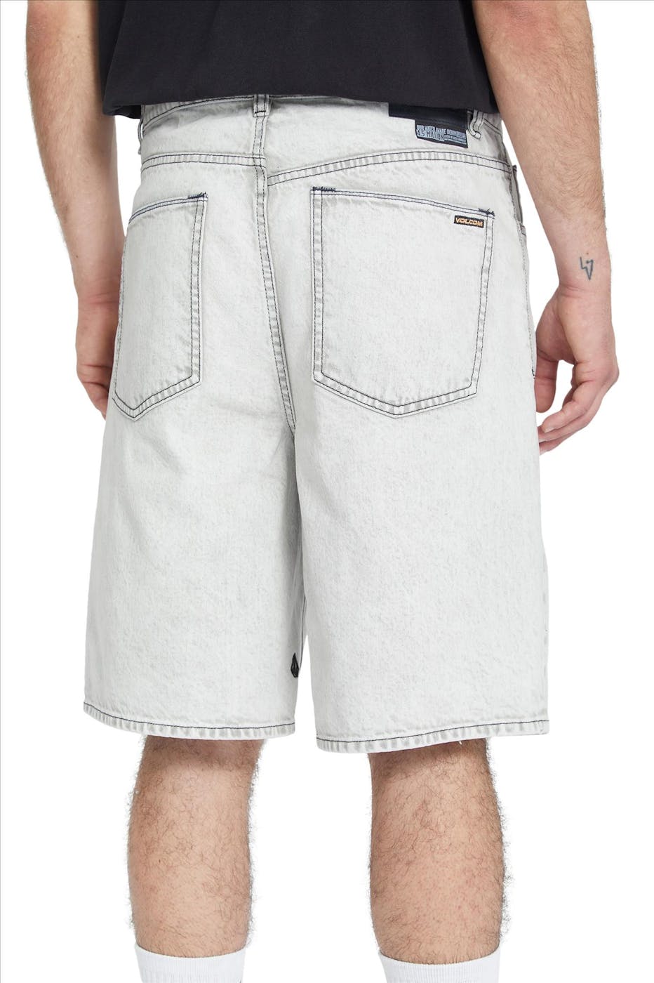 Volcom - Lichtgrijze Billow denim short