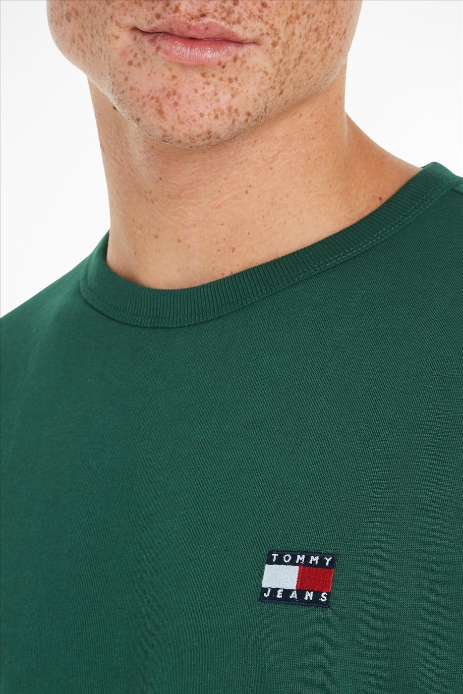 Tommy Jeans - Donkergroene Regular Badge T-shirt