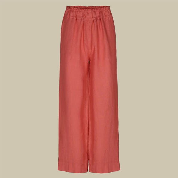 BY BAR - Roestbruine Robyn Linen Pant