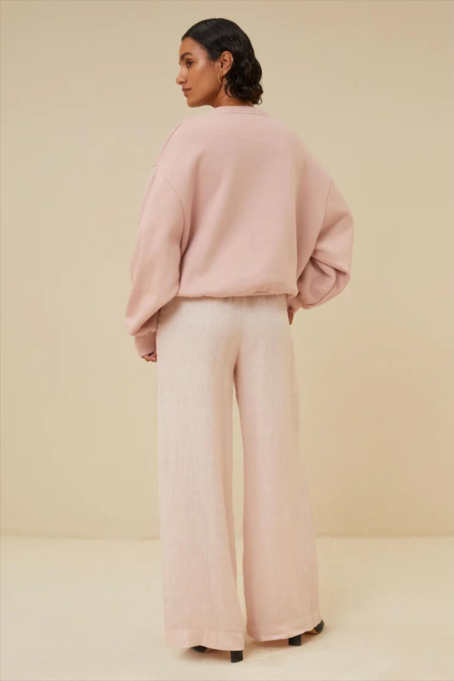 BY BAR - Lichtroze Bibi Short Logo sweater