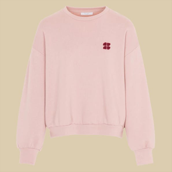 BY BAR - Lichtroze Bibi Short Logo sweater