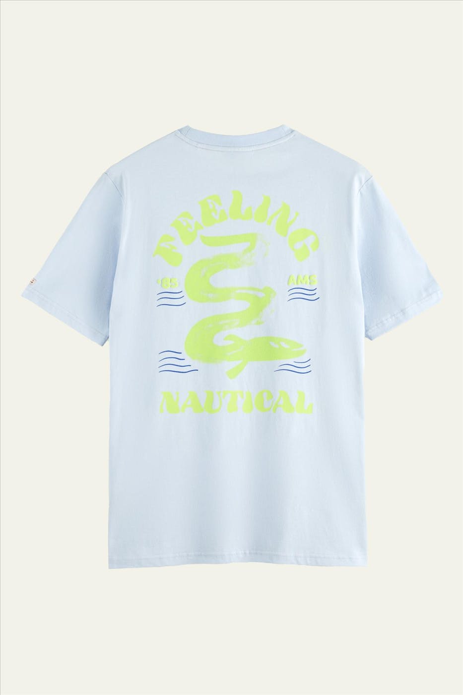 Scotch & Soda - Lichtblauwe Feeling Nautical T-shirt
