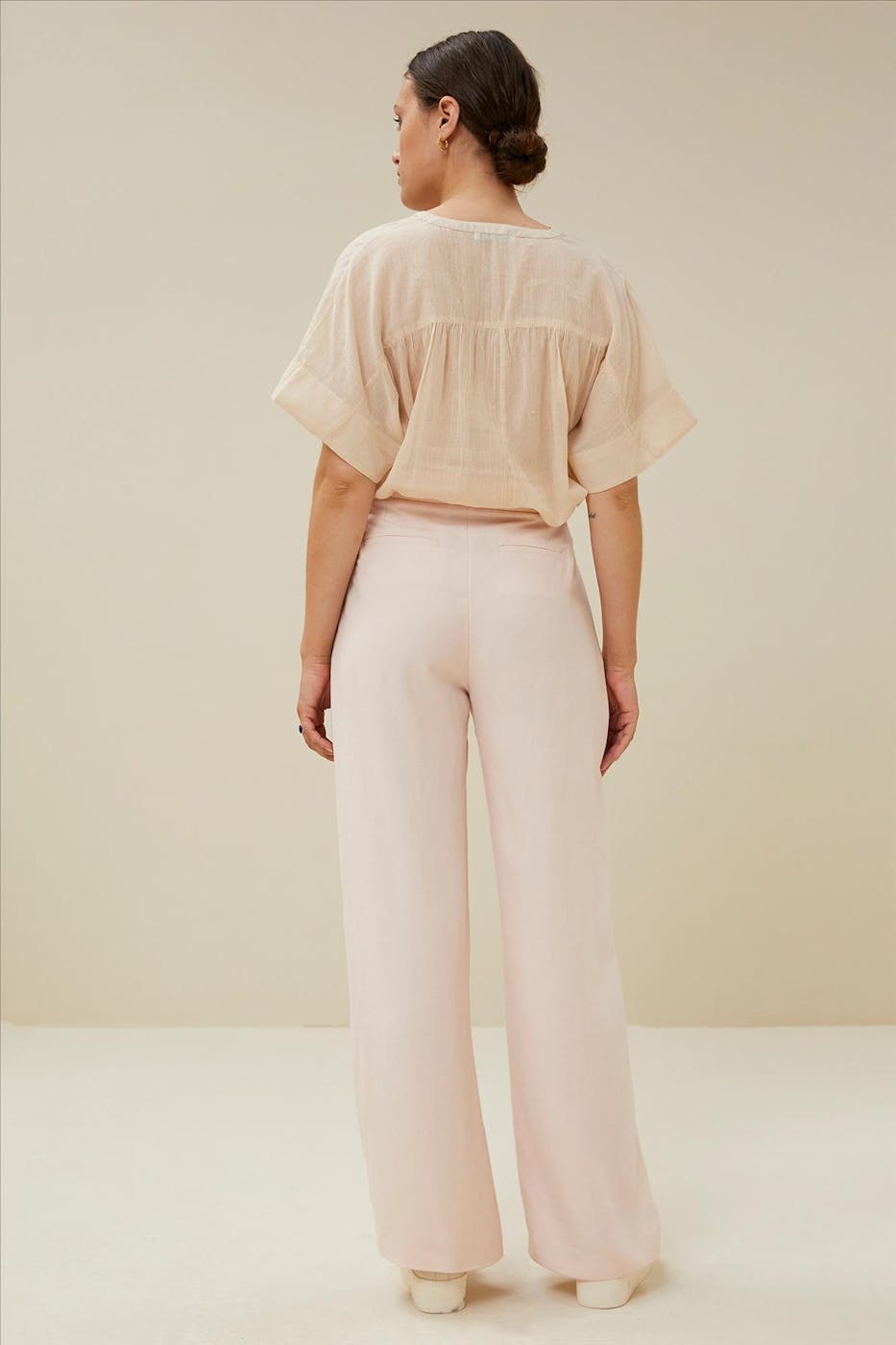 BY BAR - Roze wide straight fit Classy Tencel Pant