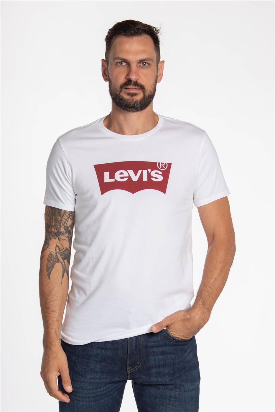 Levi's - Witte Batwing Logo T-shirt