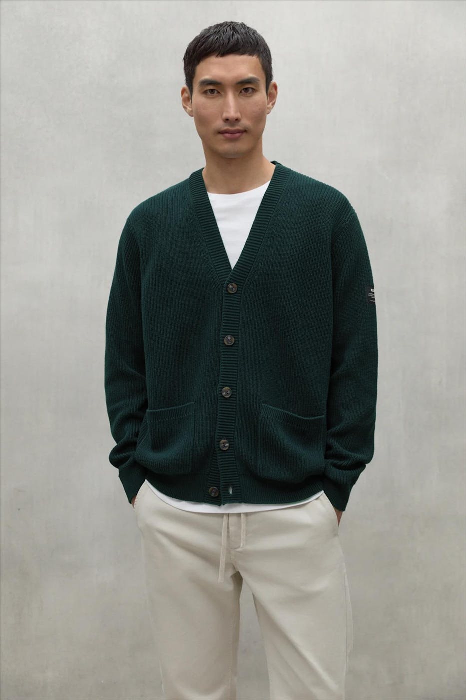 ECOALF - Donkergroene Seyal cardigan