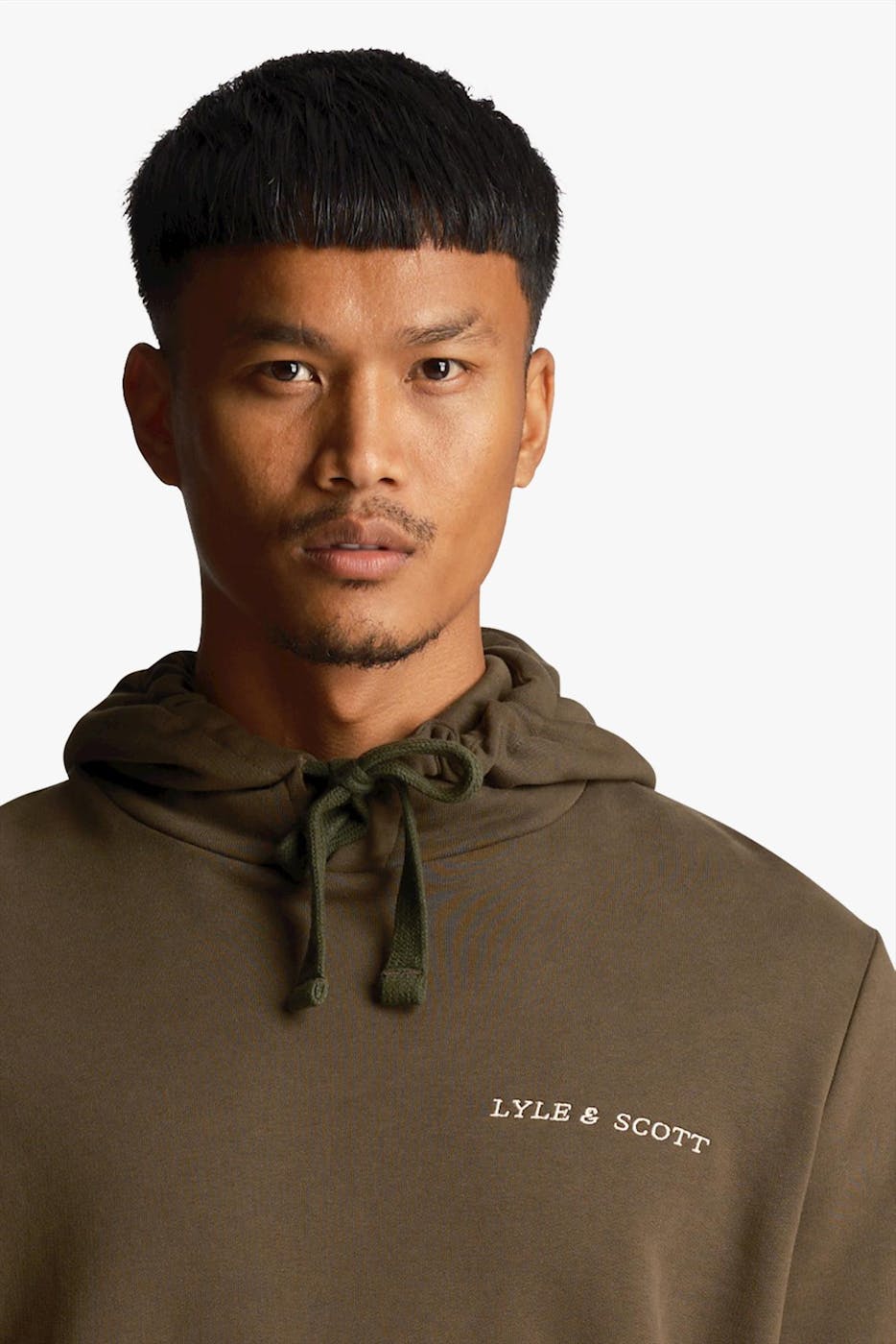 Lyle & Scott - Donkergroene Embroidered hoodie