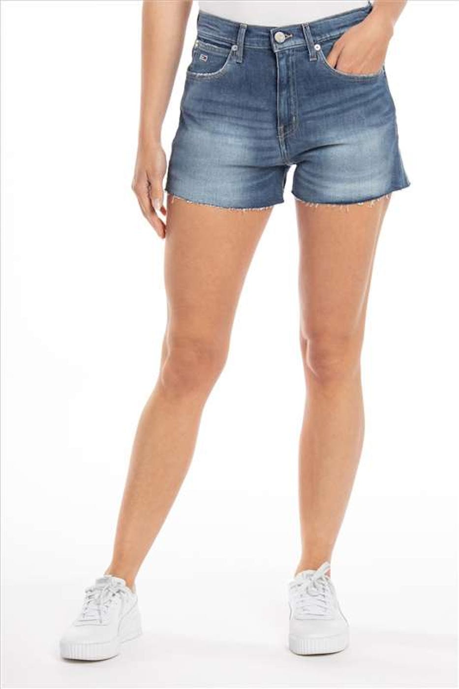 Tommy Jeans - Grijsblauwe Hotpant Denim Short