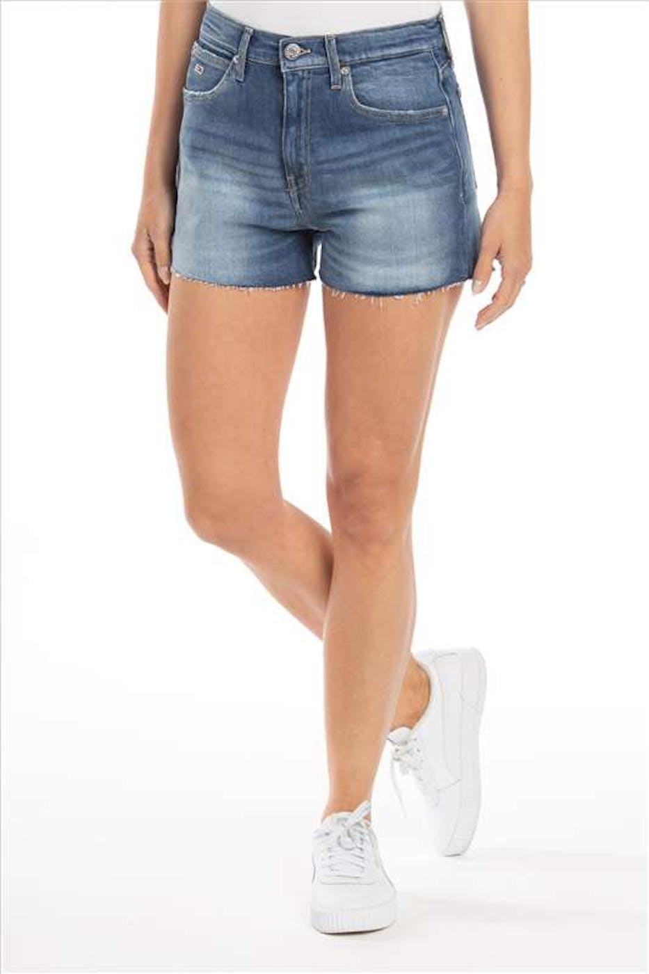 Tommy Jeans - Grijsblauwe Hotpant Denim Short