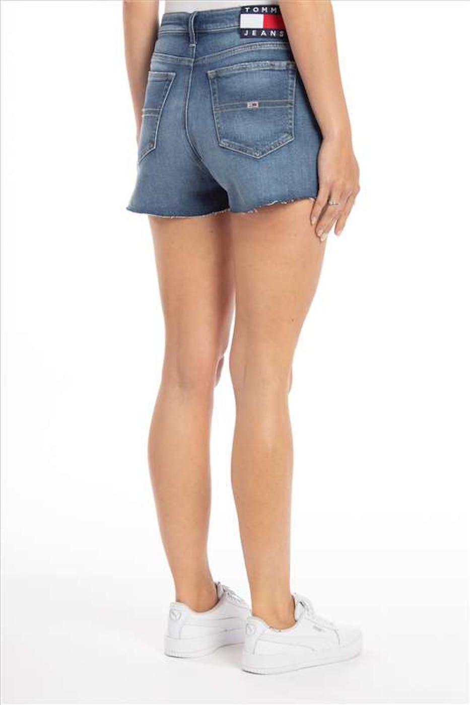 Tommy Jeans - Grijsblauwe Hotpant Denim Short