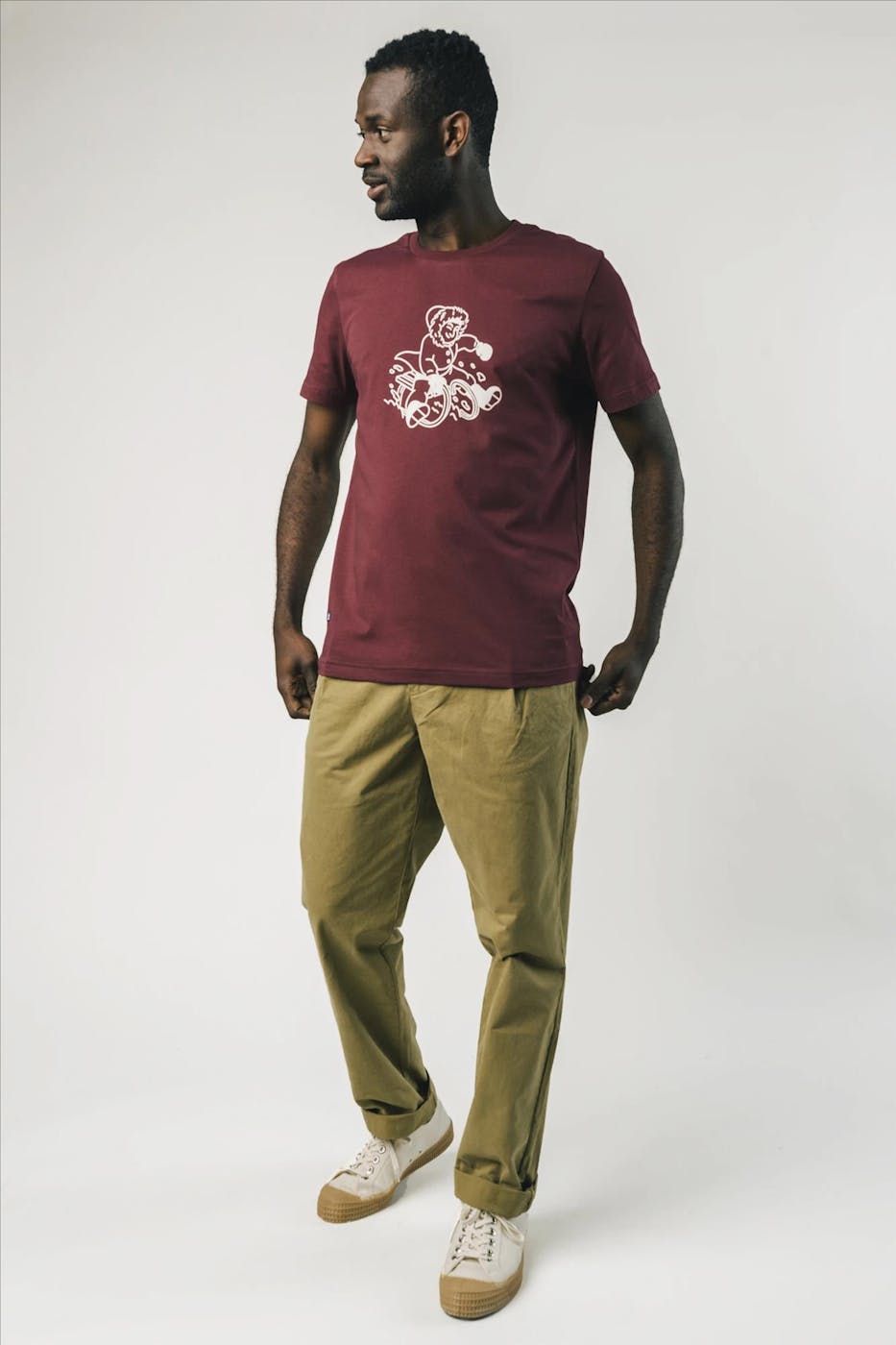 Brava - Wijnrode Sleigh T-shirt