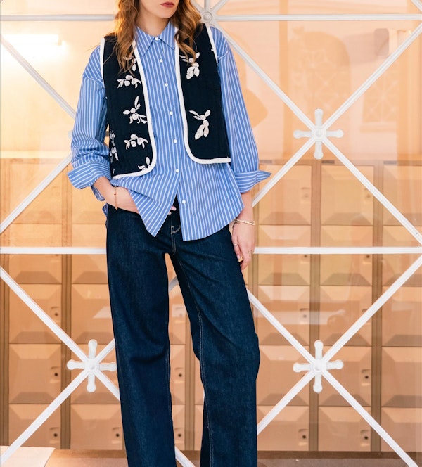 Nümph - Blauwe Marissa blouse