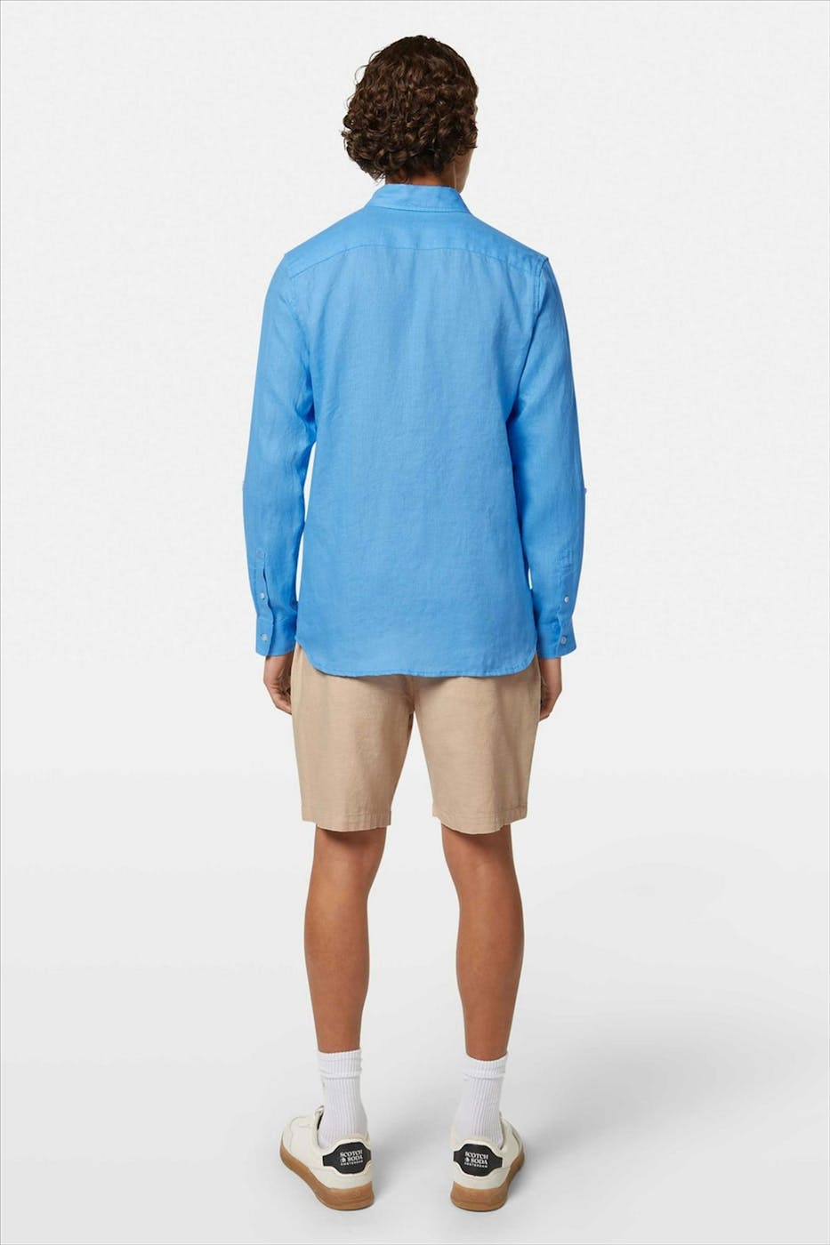 Scotch & Soda - Blauw Linnen hemd