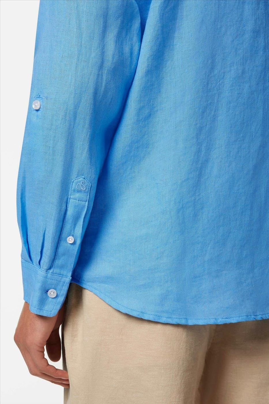 Scotch & Soda - Blauw Linnen hemd