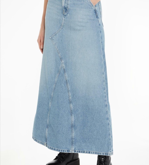 Tommy Jeans - Lichtblauwe Claire Maxi jeansrok