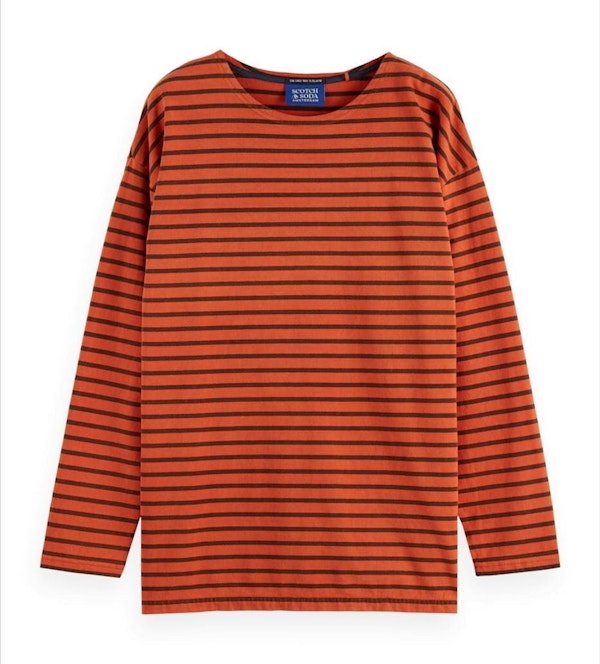 Scotch & Soda - Donkeroranje Breton longsleeve