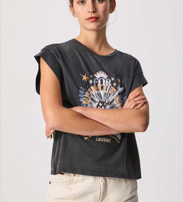 Pepe Jeans London - Zwarte Caroline T-shirt