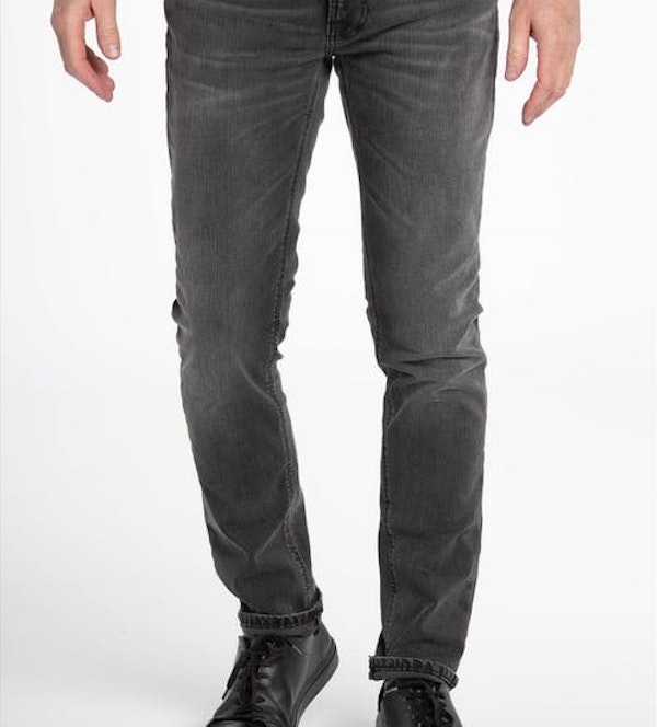Nudie Jeans Co. - Donkergrijze Lean Dean slim tapered jeans