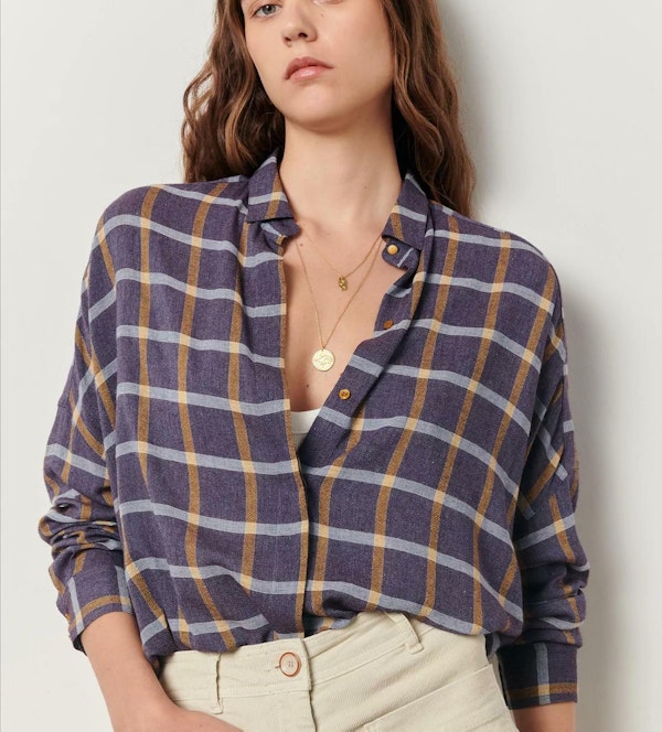 Sessùn - Paarse Deliwool blouse
