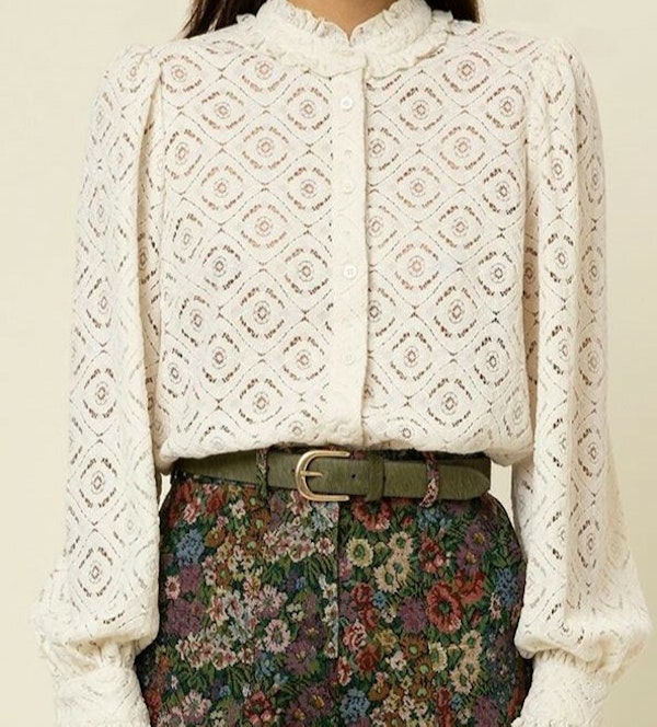 FRNCH - Ecru Celita blouse