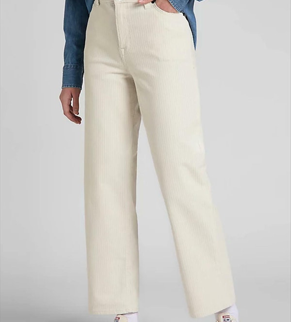 Lee - Ecru Wide Leg Cords broek